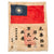 Original U.S. WWII USAAF Pacific Theater Chinese-Made Painted Blood Chit with Reproduction Flying Tigers Patch  - Chinese National Flag Original Items