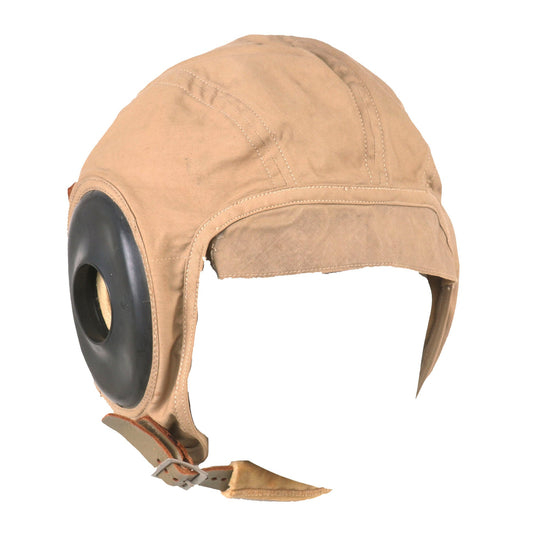 Original U.S. WWII Army Air Force Aviator AN-H-15 Summer Flight Helmet - Size Medium Original Items