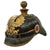 Original German WWI Prussian M1895 Artillery Pickelhaube Helmet Dated 1897 with Faint Markings - Reproduction Chinstrap & Cockades - Wappen Detached - Kugelhelm Original Items