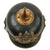 Original German WWI Bavarian Model 1914 Tin Plate Pickelhaube Helmet Repainted with Brass Components Polished & Lacquered - Eisenblech Ersatz-Helme - Likely Manufactured by Bing of Nurnberg Original Items