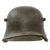 Original Imperial German WWI M16 Stahlhelm Helmet Repainted with M17 Liner & Broken Chinstrap - Ventilation Lugs Filled - Marked BF64 Original Items