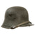 Original Imperial German WWI M16 Stahlhelm Helmet Repainted with M17 Liner & Broken Chinstrap - Ventilation Lugs Filled - Marked BF64 Original Items