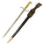 Original German M1871 Brass Hilt Mauser Rifle Bayonet with Scabbard by Gebruder Simson in Suhl & Assembled at Erfurt in Scabbard & Leather Frog - Dated 1878 Original Items