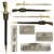 Original German M1871 Brass Hilt Mauser Rifle Bayonet with Scabbard by Gebruder Simson in Suhl & Assembled at Erfurt in Scabbard & Leather Frog - Dated 1878 Original Items