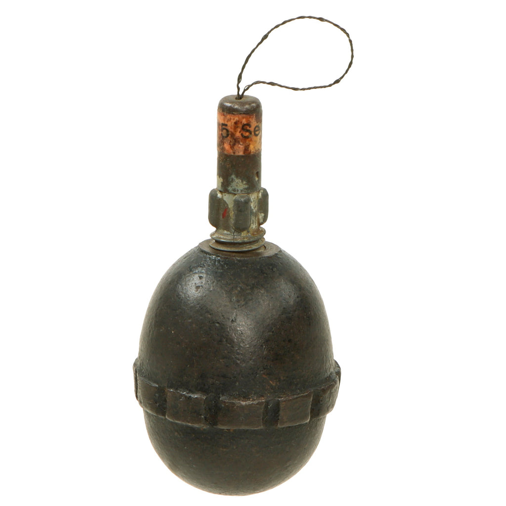 Original German WWI Model 1917 n/A Inert Egg Hand Fragmentation Grenade - Eierhandgranate Original Items