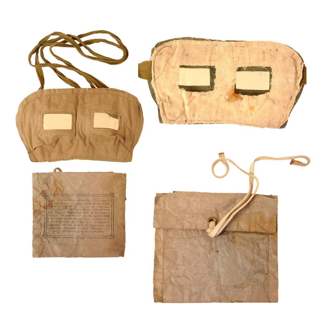 Original British WWI Anti-Gas “Spicer” Goggles in Original Pouch - Authenticated by Jeff Shrader Original Items