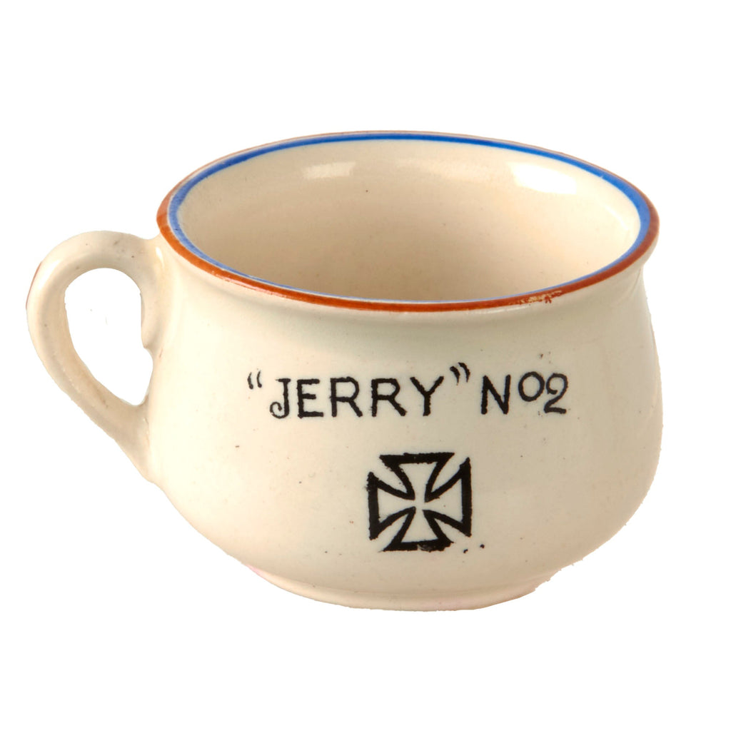 Original British WWII Homefront Anti-Axis Propaganda Caricature “Jerry No. 2” Hermann Göring Teacup Ashtray by Fieldings Original Items