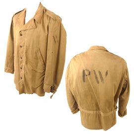 Original U.S. WWII M-1938 “Parsons” Field Jacket with Axis Prisoner of War PW Stencils
