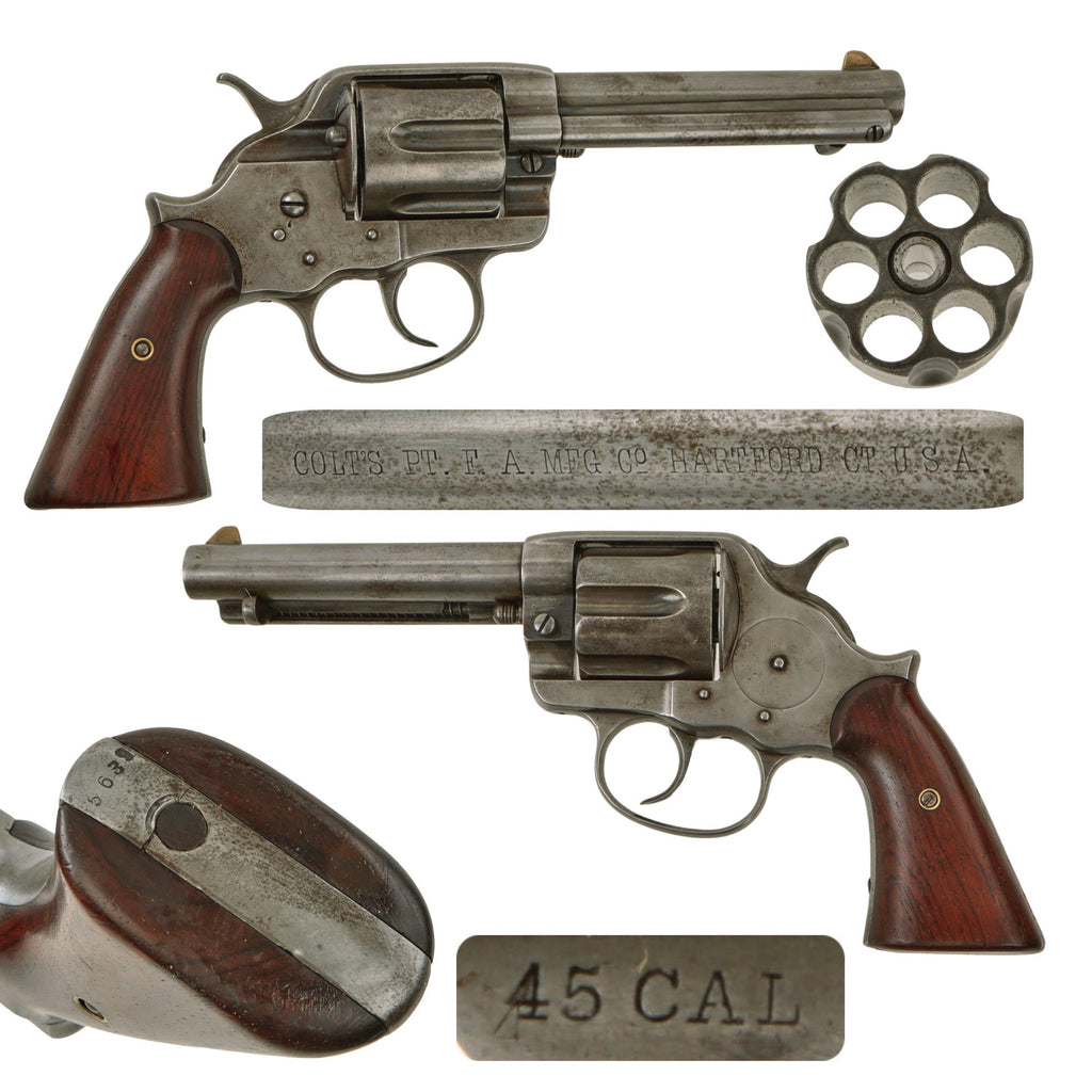 Original U.S. Colt Model 1878 "Frontier" .45cal Revolver Made in 1881 with 5" Barrel and Modified Grip - Serial 5639 Original Items