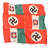 Original WWII Axis Powers German and Italian Friendship Flag with NSDAP and House of Savoy Designs, 12 1/4" x 13" Original Items