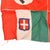 Original WWII Axis Powers German and Italian Friendship Flag with NSDAP and House of Savoy Designs, 12 1/4" x 13" Original Items