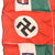Original WWII Axis Powers German and Italian Friendship Flag with NSDAP and House of Savoy Designs, 12 1/4" x 13" Original Items
