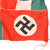 Original WWII Axis Powers German and Italian Friendship Flag with NSDAP and House of Savoy Designs, 12 1/4" x 13" Original Items