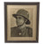Original German WWII Framed Large Size Photograph of Afrikakorps Soldier with 2nd Pattern DAK Sun Helmet Helmet & SS Skull on Tie - 17⅛ x 20⅛”