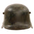 Original Imperial German WWI Named M16 Stahlhelm Helmet with Zig-Zag Panel Camouflage Paint - Stamped ET66 Original Items