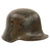 Original Imperial German WWI Named M16 Stahlhelm Helmet with Zig-Zag Panel Camouflage Paint - Stamped ET66 Original Items