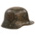 Original Imperial German WWI Named M16 Stahlhelm Helmet with Zig-Zag Panel Camouflage Paint - Stamped ET66 Original Items