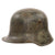 Original Imperial German WWI Named M16 Stahlhelm Helmet with Zig-Zag Panel Camouflage Paint - Stamped ET66 Original Items