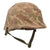 Original U.S. Korean War USMC WWII Front Seam Swivel Bale M1 Helmet with First Pattern USMC Camouflage Cover & Firestone Liner Original Items