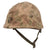Original U.S. Korean War USMC WWII Front Seam Swivel Bale M1 Helmet with First Pattern USMC Camouflage Cover & Firestone Liner Original Items