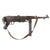 German WWII Replica MP 40 Cap Plug Firing Submachine Gun with Magazine & Original WWII Leather Sling by MGC Japan