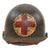 Original U.S. WWII McCord Front Seam Swivel Bale Helmet with Replicated Medic 327th Glider Infantry Airborne Markings & CAPAC Liner Original Items