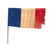 Original French Early 20th Century République Française “RF” Civic Flag Display with Three Tricolor Flags & Poles
