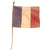 Original French Early 20th Century République Française “RF” Civic Flag Display with Three Tricolor Flags & Poles