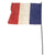 Original French Early 20th Century République Française “RF” Civic Flag Display with Three Tricolor Flags & Poles