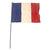Original French Early 20th Century République Française “RF” Civic Flag Display with Three Tricolor Flags & Poles