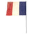 Original French Early 20th Century République Française “RF” Civic Flag Display with Three Tricolor Flags & Poles