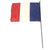 Original French Early 20th Century République Française “RF” Civic Flag Display with Three Tricolor Flags & Poles