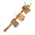 Original Vietnam War NVA VC Inert Short Stick Fragmentation Grenades in Carrier on Belt Rig with Bowl & Nylon