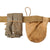 Original Vietnam War NVA VC Inert Short Stick Fragmentation Grenades in Carrier on Belt Rig with Bowl & Nylon