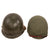Original U.S. WWII M1 Front Seam Swivel Bale Helmet with Replicated Paratrooper Markings, Modified Chinstrap, and Modified Liner Original Items
