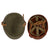 Original U.S. WWII M1 Front Seam Swivel Bale Helmet with Replicated Paratrooper Markings, Modified Chinstrap, and Modified Liner Original Items
