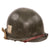 Original U.S. WWII M1 Front Seam Swivel Bale Helmet with Replicated Paratrooper Markings, Modified Chinstrap, and Modified Liner Original Items