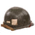 Original U.S. WWII M1 Front Seam Swivel Bale Helmet with Replicated Paratrooper Markings, Modified Chinstrap, and Modified Liner Original Items