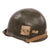 Original U.S. WWII M1 Front Seam Swivel Bale Helmet with Replicated Paratrooper Markings, Modified Chinstrap, and Modified Liner Original Items