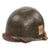 Original U.S. WWII M1 Front Seam Swivel Bale Helmet with Replicated Paratrooper Markings, Modified Chinstrap, and Modified Liner Original Items