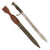 Original German WWI M1898/05 n/A Butcher Bayonet & Steel Scabbard with Leather Belt Frog by Carl Eickhorn - Dated 1917
