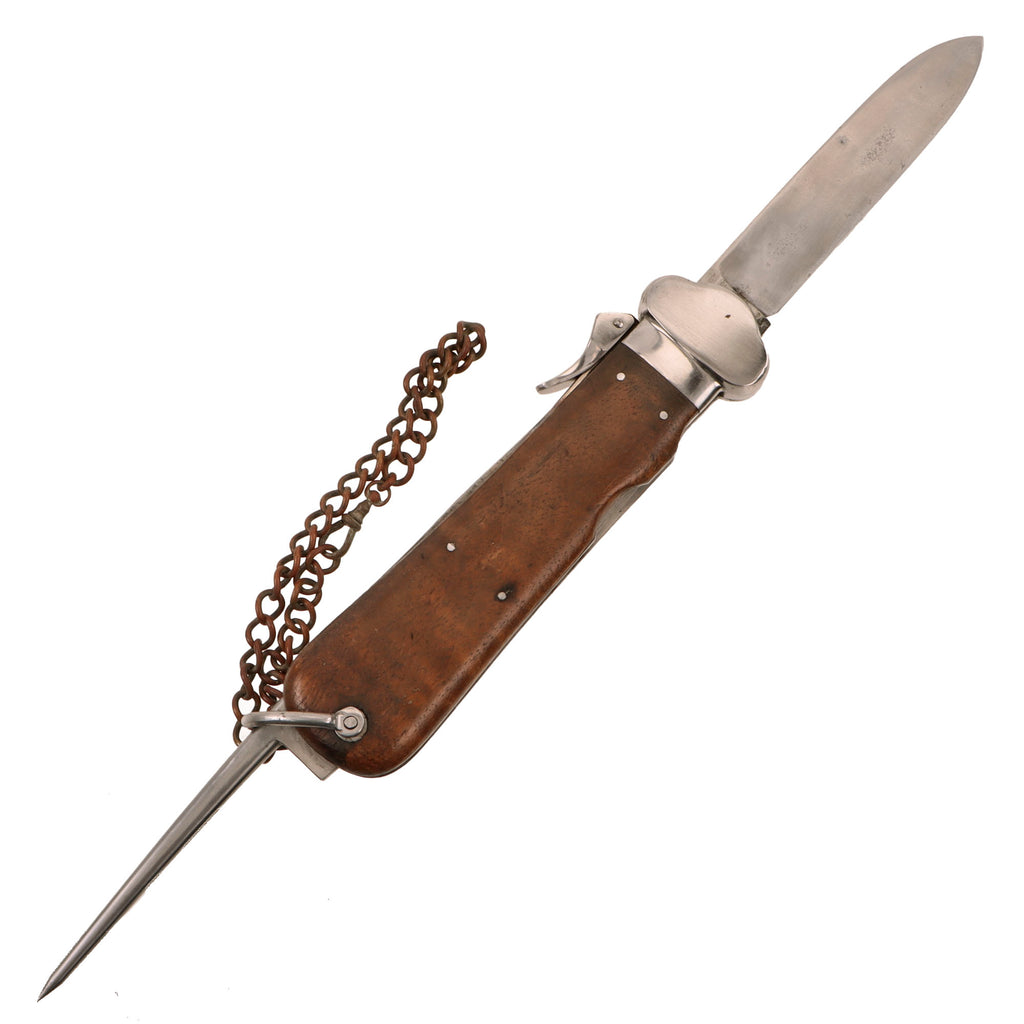 Original German WWII Luftwaffe Gravity Knife by Solinger Metallwaren Fabrik with Repaired Spring - SMF Original Items