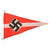 Original German Pre-WWII / WWII HJ Youth Organization Bicycle Pennant with Metal Suspension Rings, 5 1/2" x 9 7/16"