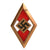 Original German WWII Gold HJ Enamel Honor Badge by Deschler & Sohn - RZM M1/52 - Numbered 65645
