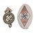 Original German 1930s-WWII HJ Proficiency Badge, Miniature, 1934 Porcelain Event Pin & RZM Cloth Sports Insignia Lot