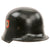 Original German WWII Ordnungspolizei Civic Police Double Decal M34 Square Dip Steel Helmet by Eisenhüttenwerke Thale