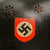 Original German WWII Ordnungspolizei Civic Police Double Decal M34 Square Dip Steel Helmet by Eisenhüttenwerke Thale