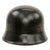 Original German WWII Ordnungspolizei Civic Police Double Decal M34 Square Dip Steel Helmet by Eisenhüttenwerke Thale