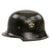 Original German WWII Ordnungspolizei Civic Police Double Decal M34 Square Dip Steel Helmet by Eisenhüttenwerke Thale