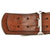 Original German Pre-WWII Luftwaffe EM/NCO Brown Leather Belt by Carl Hepting & Co. with Early Droop Tail Eagle Aluminum Buckle, Dated 1937 Original Items